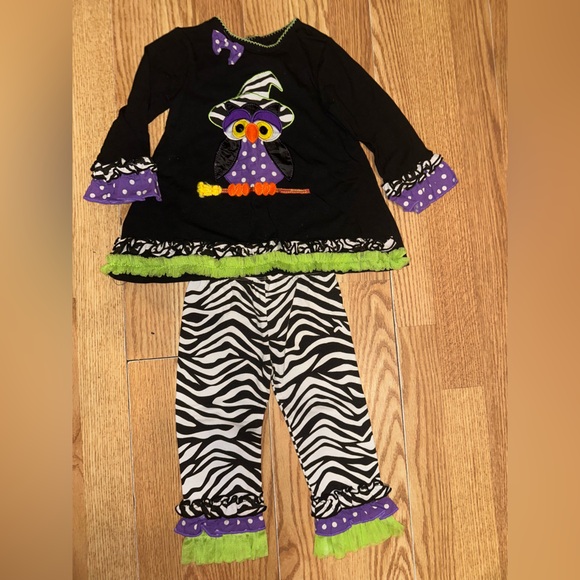 Rare Editions Black and Purple Pajama Set - Picture 1 of 2